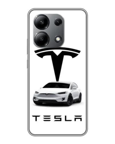 Чехол для Xiaomi Redmi Note 13 (4G) с картинкой «Tesla White Style»