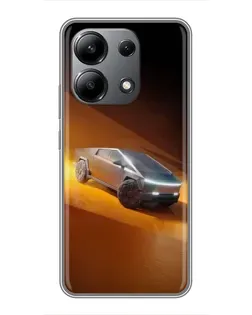 Чехол для Xiaomi Redmi Note 13 (4G) с картинкой «Cybertruck в пустыне»