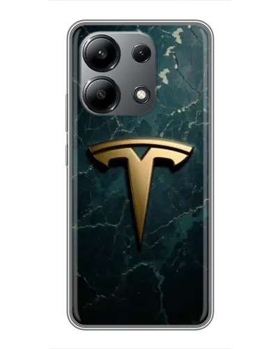 Чехол для Xiaomi Redmi Note 13 (4G) с картинкой «Мраморная Tesla Gold»