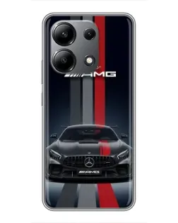 Чехол для Xiaomi Redmi Note 13 (4G) с картинкой «Mercedes — белый карбон» Чехол для Xiaomi Redmi Note 13 (4G) с картинкой «Mercedes — белый карбон»
