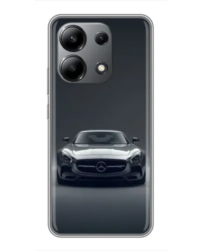 Чехол для Xiaomi Redmi Note 13 (4G) с картинкой «Mercedes на черном»