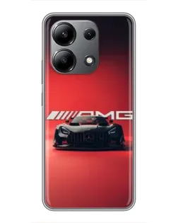 Чехол для Xiaomi Redmi Note 13 (4G) с картинкой «Mercedes AMG — красная линия»