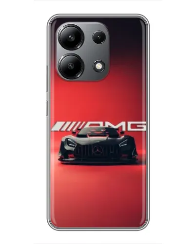 Чехол для Xiaomi Redmi Note 13 (4G) с картинкой «Mercedes AMG — красная линия»