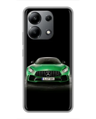 Чехол для Xiaomi Redmi Note 13 (4G) с картинкой «Mercedes — неоновый лого»