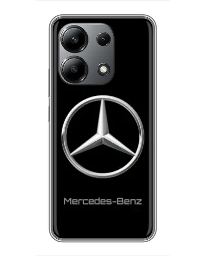 Чехол для Xiaomi Redmi Note 13 (4G) с картинкой «Mercedes Silver Logo»