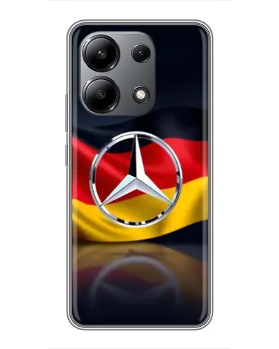 Чехол для Xiaomi Redmi Note 13 (4G) с картинкой «Mercedes — флаг Германии»