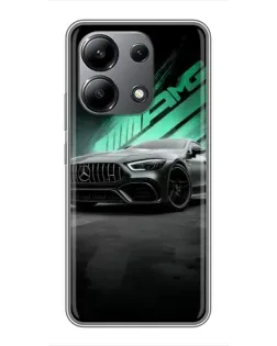 Чехол для Xiaomi Redmi Note 13 (4G) с картинкой «Темный Mercedes AMG»
