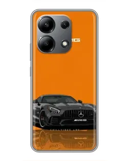 Чехол для Xiaomi Redmi Note 13 (4G) с картинкой «Оранжевый Mercedes AMG»