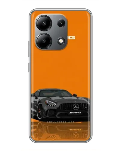 Чехол для Xiaomi Redmi Note 13 (4G) с картинкой «Оранжевый Mercedes AMG»