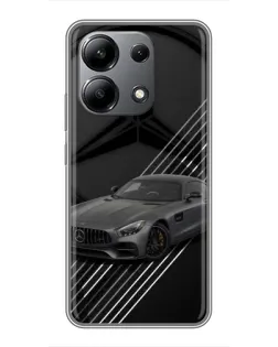 Чехол для Xiaomi Redmi Note 13 (4G) с картинкой «Mercedes AMG — графика»