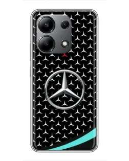 Чехол для Xiaomi Redmi Note 13 (4G) с картинкой «Mercedes — бирюзовый акцент»