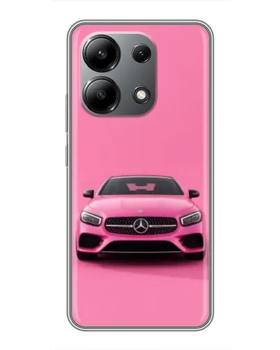 Чехол для Xiaomi Redmi Note 13 (4G) с картинкой «Розовый Mercedes AMG»
