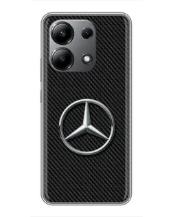 Чехол для Xiaomi Redmi Note 13 (4G) с картинкой «Карбоновый Mercedes стиль»