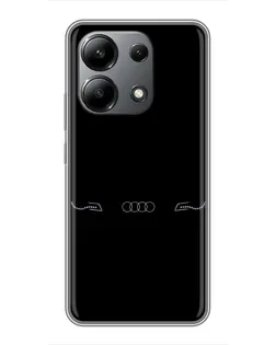 Чехол для Xiaomi Redmi Note 13 (4G) с картинкой «Audi — световой подпись»