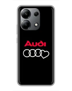 Чехол для Xiaomi Redmi Note 13 (4G) с картинкой «Логотип Audi Heart»