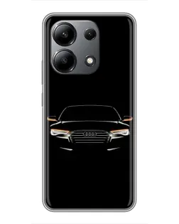 Чехол для Xiaomi Redmi Note 13 (4G) с картинкой «Audi — ночной контур»