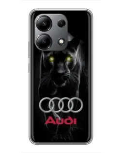 Чехол для Xiaomi Redmi Note 13 (4G) с картинкой «Пантера и Audi»