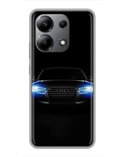 Чехол для Xiaomi Redmi Note 13 (4G) с картинкой «Audi в неоне»