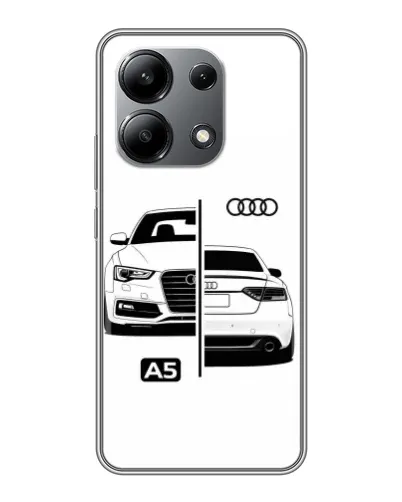 Чехол для Xiaomi Redmi Note 13 (4G) с картинкой «Audi — контрастный дизайн»