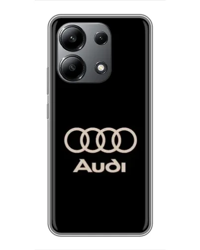 Чехол для Xiaomi Redmi Note 13 (4G) с картинкой «Audi — золотой логотип»