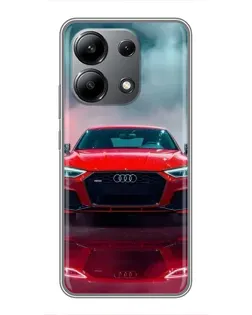 Чехол для Xiaomi Redmi Note 13 (4G) с картинкой «Audi RS — красный стиль»