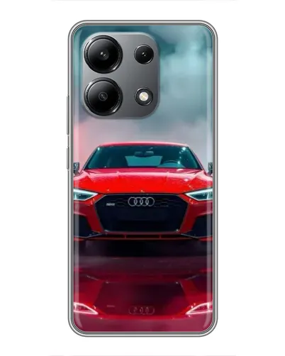 Чехол для Xiaomi Redmi Note 13 (4G) с картинкой «Audi RS — красный стиль»