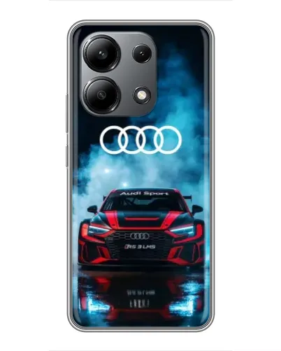 Чехол для Xiaomi Redmi Note 13 (4G) с картинкой «Audi Sport — неон»