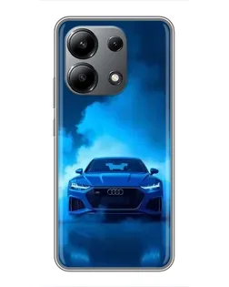 Чехол для Xiaomi Redmi Note 13 (4G) с картинкой «Audi — голубая энергия»