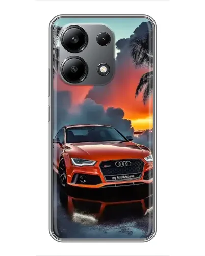 Чехол для Xiaomi Redmi Note 13 (4G) с картинкой «Audi — закат»
