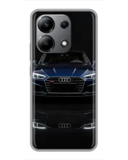 Чехол для Xiaomi Redmi Note 13 (4G) с картинкой «Audi — ночное отражение»