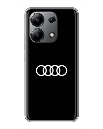 Чехол для Xiaomi Redmi Note 13 (4G) с картинкой «Audi White Logo»