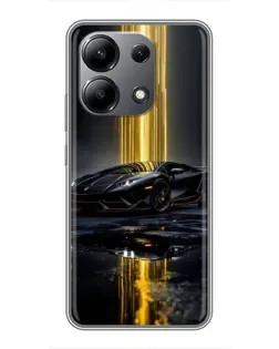 Чехол для Xiaomi Redmi Note 13 (4G) с картинкой «Ночной Lamborghini драйв»