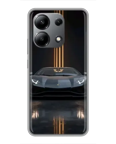 Чехол для Xiaomi Redmi Note 13 (4G) с картинкой «Lamborghini золотые линии»