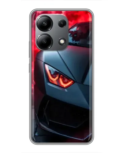 Чехол для Xiaomi Redmi Note 13 (4G) с картинкой «Lamborghini красное сияние»
