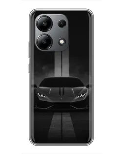Чехол для Xiaomi Redmi Note 13 (4G) с картинкой «Lamborghini симметрия дорог»