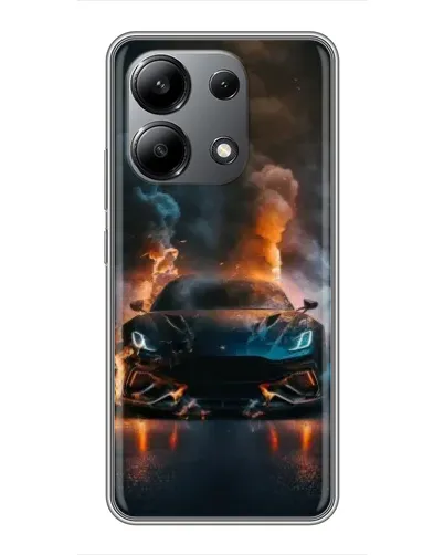 Чехол для Xiaomi Redmi Note 13 (4G) с картинкой «Lamborghini дымная эстетика»