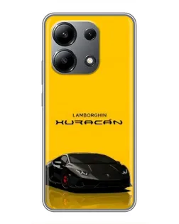 Чехол для Xiaomi Redmi Note 13 (4G) с картинкой «Lamborghini Huracan черный»