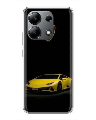 Чехол для Xiaomi Redmi Note 13 (4G) с картинкой «Lamborghini желтый акцент»