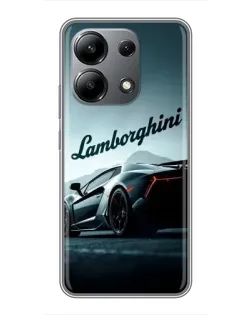 Чехол для Xiaomi Redmi Note 13 (4G) с картинкой «Классическая надпись Lamborghini»