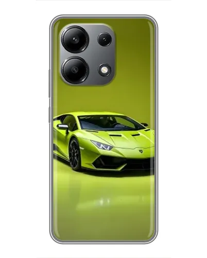 Чехол для Xiaomi Redmi Note 13 (4G) с картинкой «Салатовый Lamborghini Huracan»