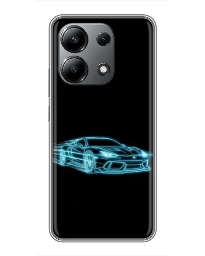 Чехол для Xiaomi Redmi Note 13 (4G) с картинкой «Неоновый контур Lamborghini»
