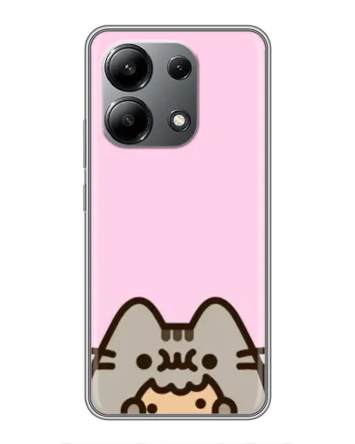 Чехол для Xiaomi Redmi Note 13 (4G) с картинкой «Pusheen и печенье»