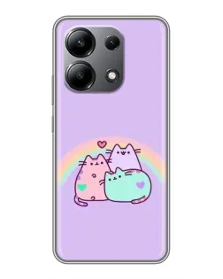 Чехол для Xiaomi Redmi Note 13 (4G) с картинкой «Радужные Пушины»