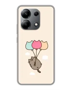 Чехол для Xiaomi Redmi Note 13 (4G) с картинкой «Пушин на шариках»