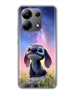 Чехол для Xiaomi Redmi Note 13 (4G) с картинкой «Стич на рассвете»