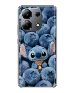 Чехол для Xiaomi Redmi Note 13 (4G) с картинкой «Стич и голубика»