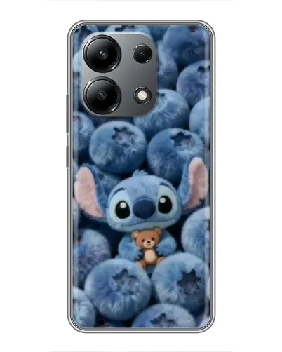 Чехол для Xiaomi Redmi Note 13 (4G) с картинкой «Стич и голубика»