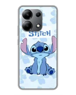 Чехол для Xiaomi Redmi Note 13 (4G) с картинкой «Stitch среди цветов»
