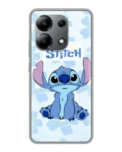 Чехол для Xiaomi Redmi Note 13 (4G) с картинкой «Stitch среди цветов»