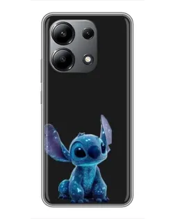 Чехол для Xiaomi Redmi Note 13 (4G) с картинкой «Стич на черном»